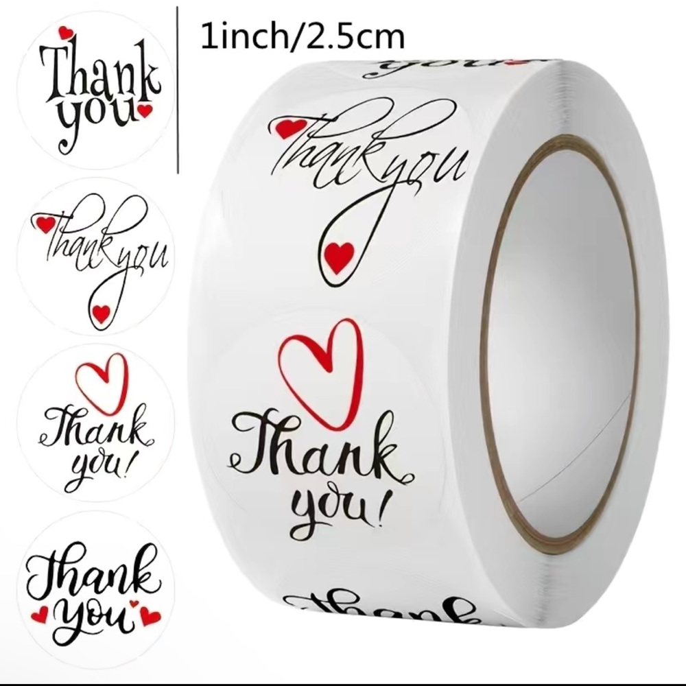 2/12 Thank You Stickers